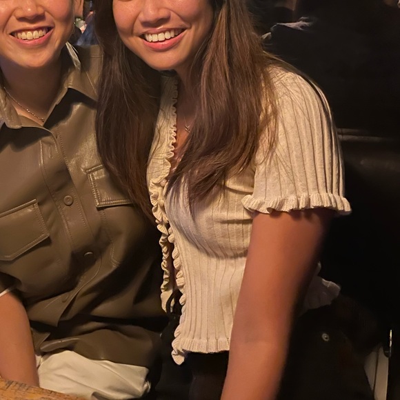 NWOT Ribbed Pearl Button Cardigan Top - Picture 3 of 3